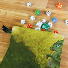 Green Wyrmling Dragon Dice Bag