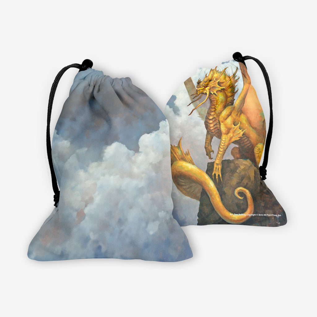 Ancient Gold Dragon Dice Bag