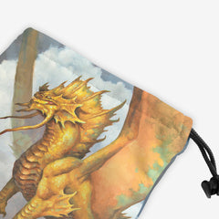 Ancient Gold Dragon Dice Bag