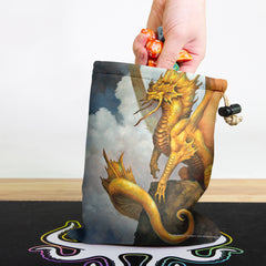 Ancient Gold Dragon Dice Bag