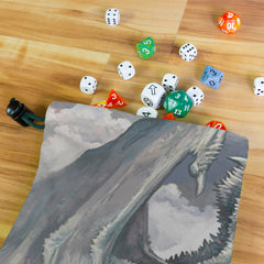 Ancient White Dragon Dice Bag