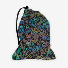 Neon Topographical Map Dice Bag