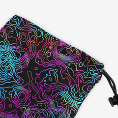 Neon Topographical Map Dice Bag