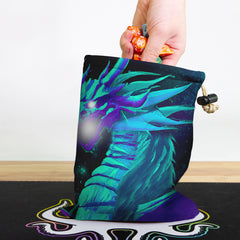 Synthwave Space Dragon Dice Bag