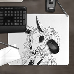 Fox Skull Girl Mousepad