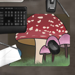 Amanita and Pink Mushrooms Mousepad