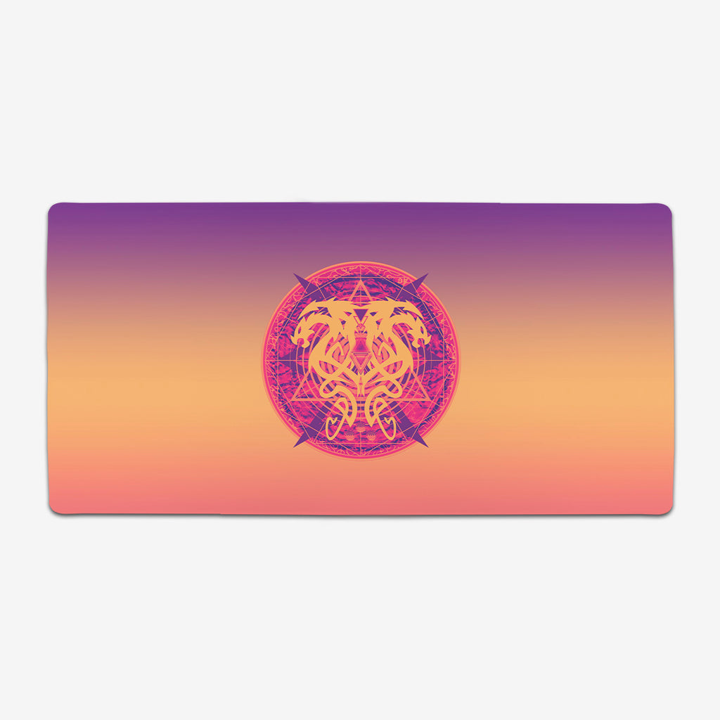 Twin Dragons Tattoo Extended Mousepad