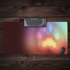 Neon Fire Beans Extended Mousepad