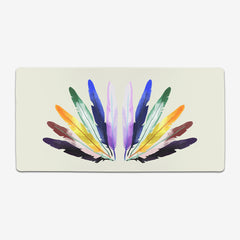 Rainbow Feathers Extended Mousepad