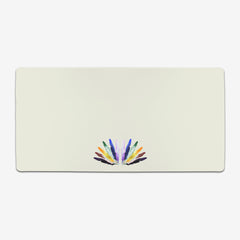 Rainbow Feathers Extended Mousepad