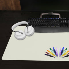 Rainbow Feathers Extended Mousepad