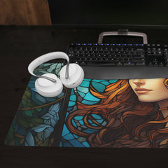 Athena Stained Glass Extended Mousepad