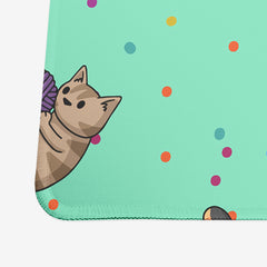 Spotty Cat Pattern Extended Mousepad
