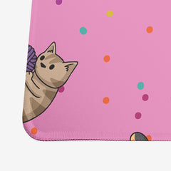 Spotty Cat Pattern Extended Mousepad
