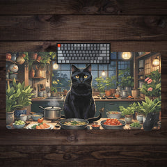 Kitten Wants To Cook For You Extended Mousepad