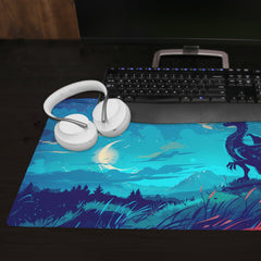 Midnight Blue Dragon Extended Mousepad