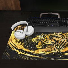 Tiger Molten Gold Extended Mousepad