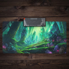 Green Mana Crystals Extended Mousepad