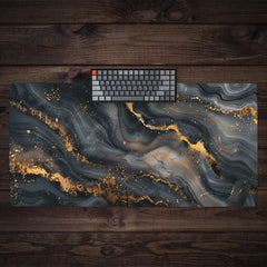 Black And Gold Extended Mousepad