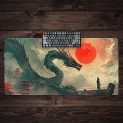 Japanese Dragon Painting Extended Mousepad