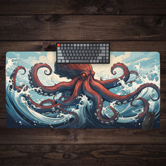 Red Octopus Extended Mousepad