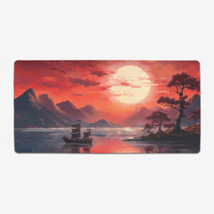 Sunset Ship Extended Mousepad