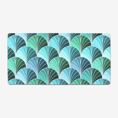 Ocean Inspired Art Deco Scales Extended Mousepad