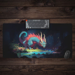 The Blue River Dragon Extended Mousepad