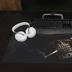 Smoking Skull In Shadow Extended Mousepad