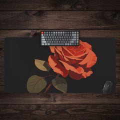 Stunning Red Rose Extended Mousepad