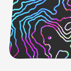 Neon Topographical Map Extended Mousepad