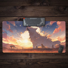 White Wolf XL Extended Mousepad
