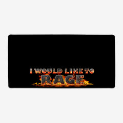 I Would Like to Rage Extended Mousepad