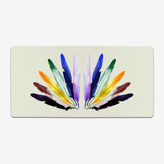 Rainbow Feathers Extended Mousepad