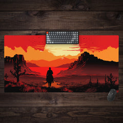 Lone Cowboy Extended Mousepad
