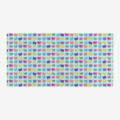 Rainbow Cat Faces Extended Mousepad