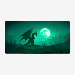 Midnight Green Dragon Extended Mousepad