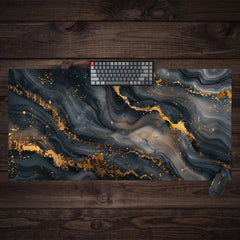 Black And Gold Extended Mousepad