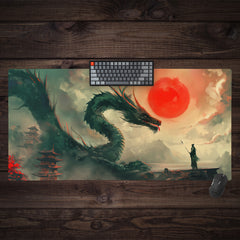 Japanese Dragon Painting Extended Mousepad