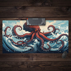 Red Octopus Extended Mousepad
