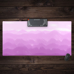 Watercolor Purple Mountains Extended Mousepad