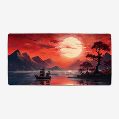 Sunset Ship Extended Mousepad