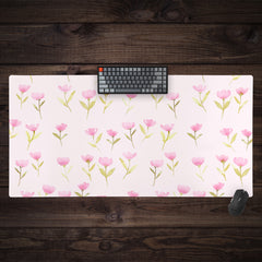 Tulip Cluster Pink Extended Mousepad