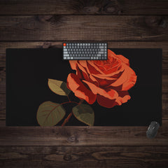Stunning Red Rose Extended Mousepad