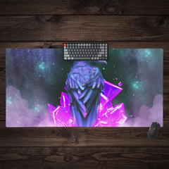 Crystal Synthwave Raven Extended Mousepad