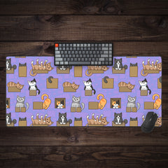 Cats in Boxes Extended Mousepad
