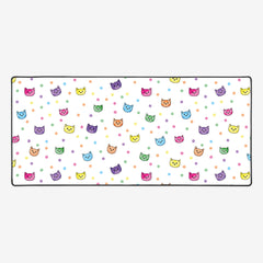 Rainbow Cat Heads Extended Mousepad