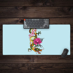 Cherry Blossom Chinese Dragon Extended Mousepad