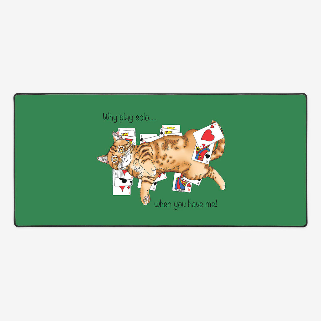 Solitaire Cat Extended Mousepad