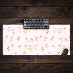 Tulip Cluster Pink Extended Mousepad